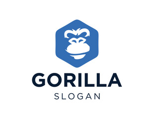 The logo design is about Gorilla and was created using the Corel Draw 2018 application with a white background.