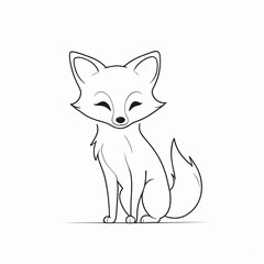 illustration of a fox on white background