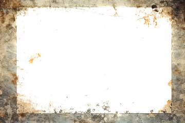 Vintage photograph frame overlay, retro photo border with empty transparent copyspace inside