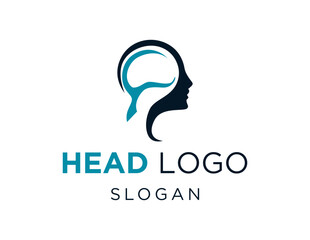 The logo design is about Head and was created using the Corel Draw 2018 application with a white background.