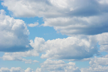 Naklejka na ściany i meble background of white cumulus cloud