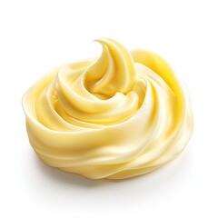 Butter swirl closeup isolated on white background