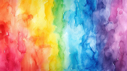 Beautiful Abstract rainbow watercolor painting background. LGBTQ and pride month concept.  Cool wallpaper. - obrazy, fototapety, plakaty