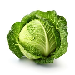 Obraz premium Fresh cabbage isolated on white background