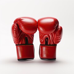 Fototapeta na wymiar Red boxing gloves isolated on white background