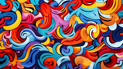 Abstract seamless doodle background, artistic backdrop
