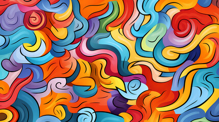 Abstract seamless doodle background, artistic backdrop