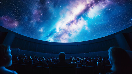 planetarium with a 360-degree view of the night sky, showing high-resolution projections of celestial bodies and constellations, with visitors gazing in awe, capturing the magic of astrology and the u