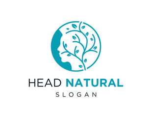 The logo design is about Head Nature and was created using the Corel Draw 2018 application with a white background.