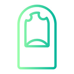 nail biting gradient icon