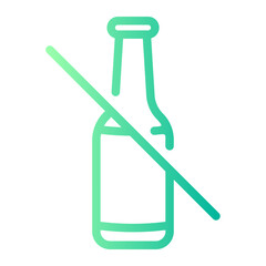 no alcohol gradient icon