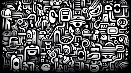 Abstract seamless doodle background, artistic backdrop