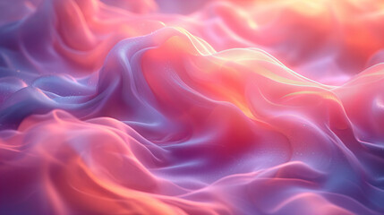digital background, light, transparent and smooth flowing silk, pastel colors. Generated with AI.