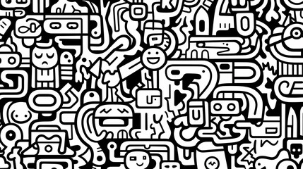 Abstract seamless doodle background, artistic backdrop