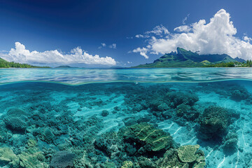 Panoramic Perfection, Bora Bora's Pristine Waters