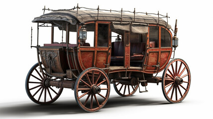 Fototapeta na wymiar Antique 1950s Carriage, Antique Wagon