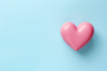 A pastel pink heart in a delicate soft design of greeting card, perfect for Valentine's Day and love celebrations