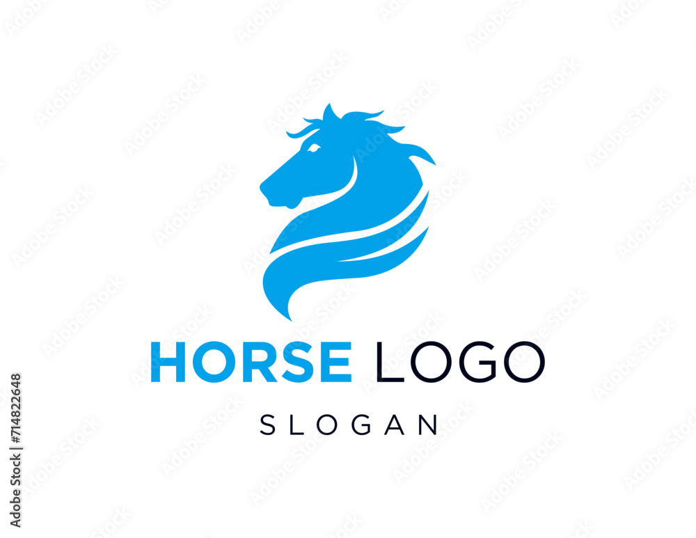Poster the logo design is about horse and was created using the corel draw 2018 application with a white ba