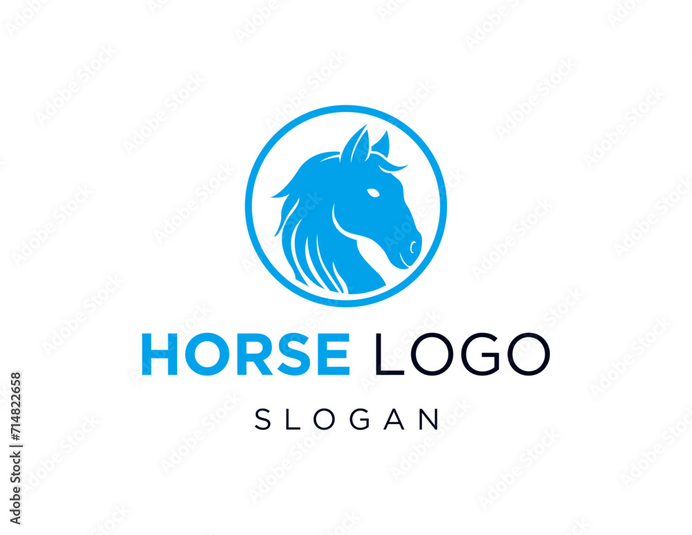 Poster the logo design is about horse and was created using the corel draw 2018 application with a white ba