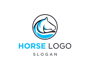 The logo design is about Horse and was created using the Corel Draw 2018 application with a white background.