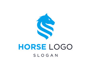 The logo design is about Horse and was created using the Corel Draw 2018 application with a white background.