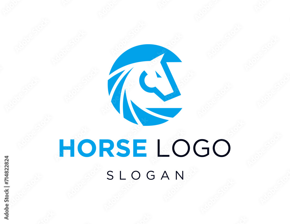 Aufkleber the logo design is about horse and was created using the corel draw 2018 application with a white ba
