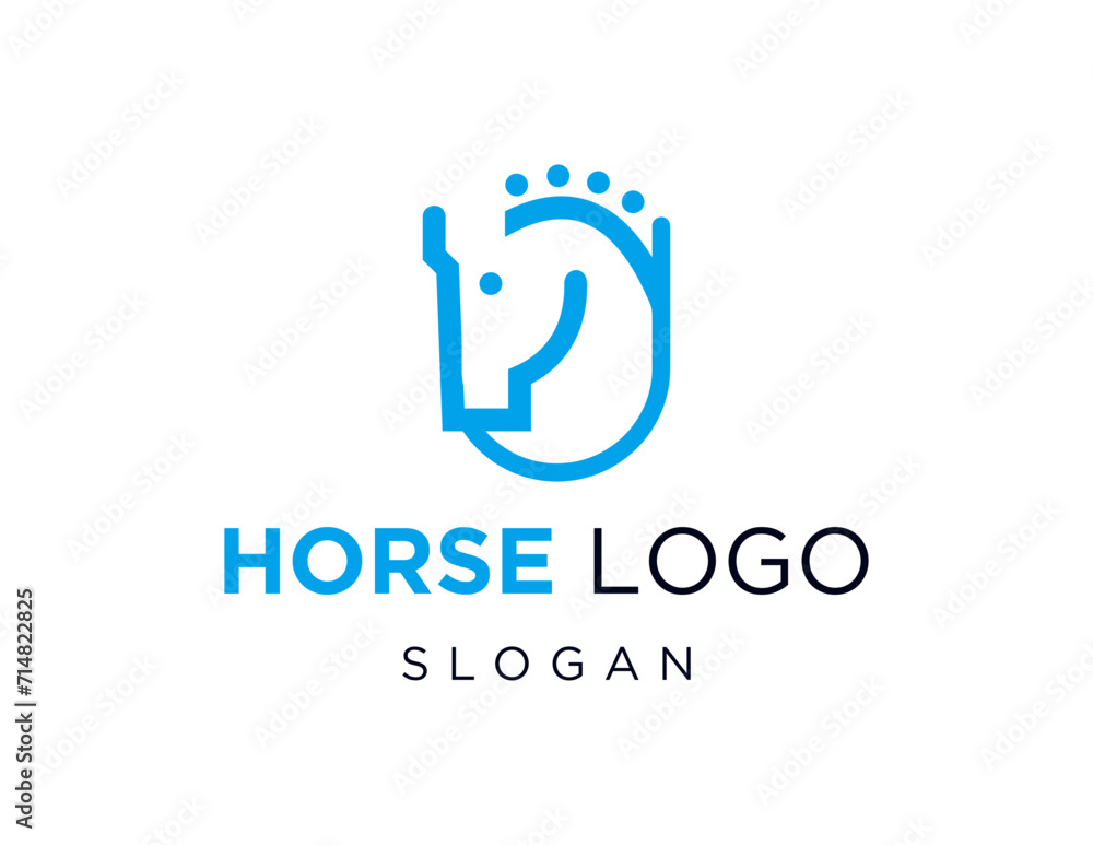 Aufkleber the logo design is about horse and was created using the corel draw 2018 application with a white ba