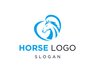The logo design is about Horse and was created using the Corel Draw 2018 application with a white background.