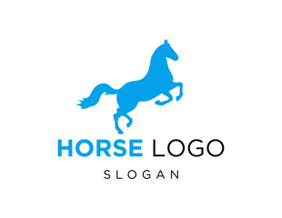 The logo design is about Horse and was created using the Corel Draw 2018 application with a white background.
