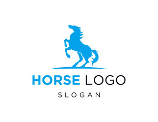 The logo design is about Horse and was created using the Corel Draw 2018 application with a white background.