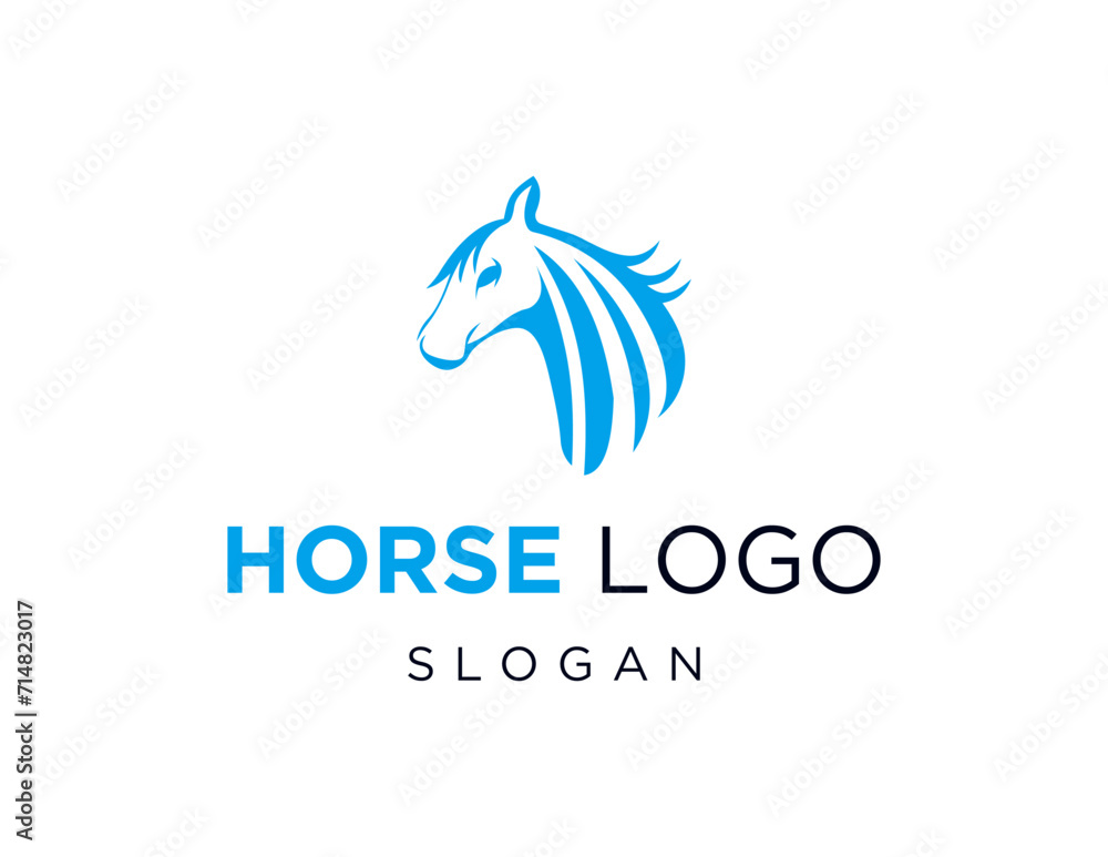 Poster the logo design is about horse and was created using the corel draw 2018 application with a white ba