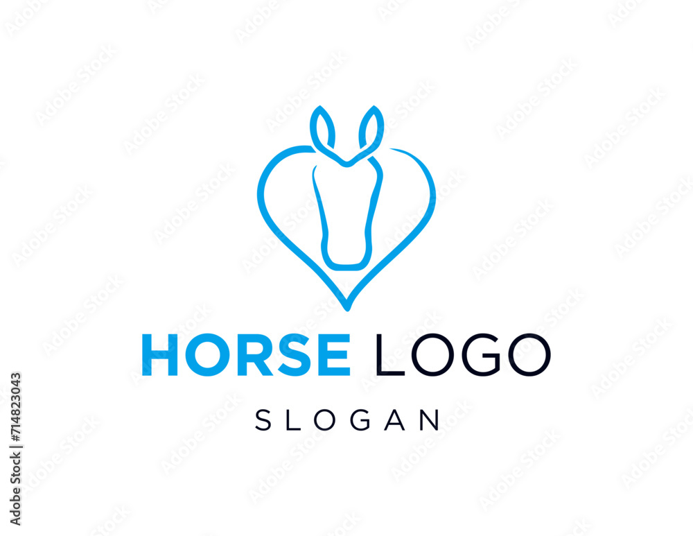 Poster the logo design is about horse and was created using the corel draw 2018 application with a white ba