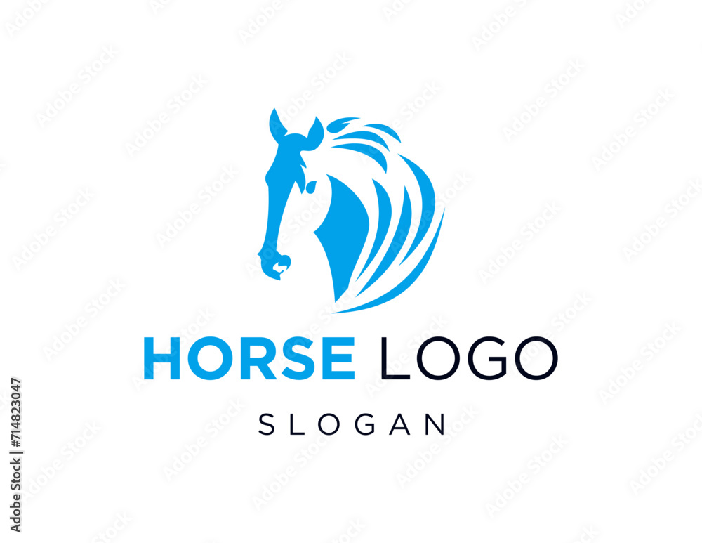 Aufkleber the logo design is about horse and was created using the corel draw 2018 application with a white ba