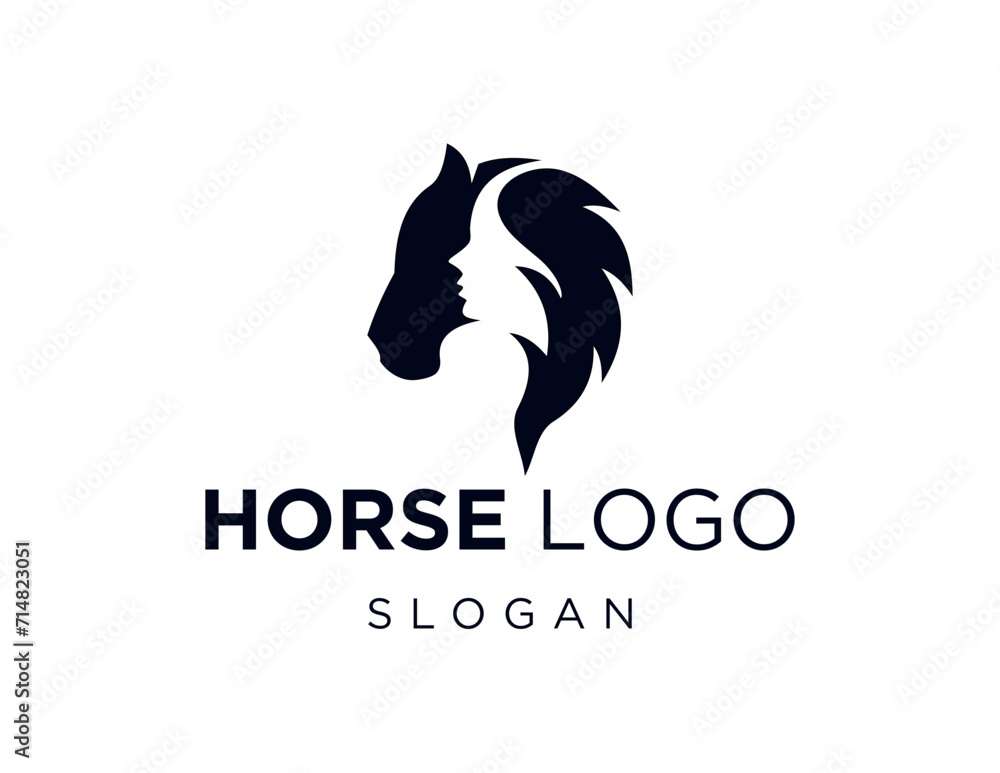 Aufkleber the logo design is about horse and was created using the corel draw 2018 application with a white ba
