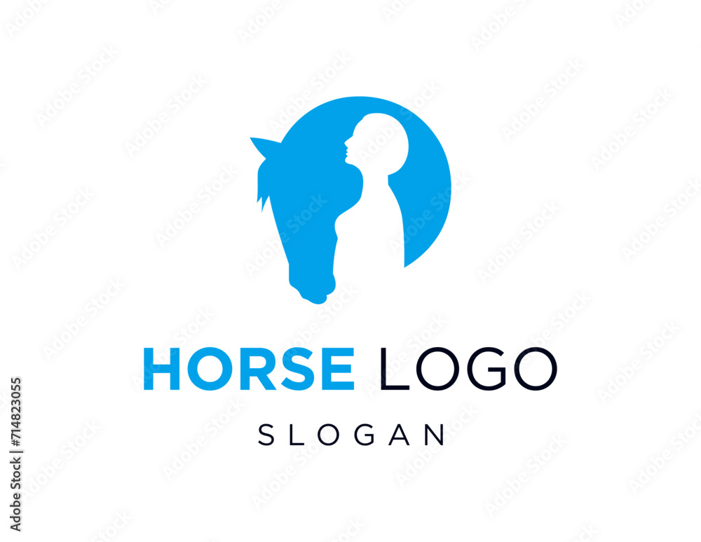 Aufkleber the logo design is about horse and was created using the corel draw 2018 application with a white ba