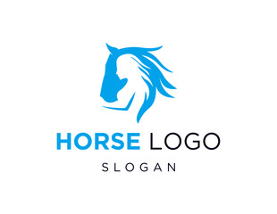 The logo design is about Horse and was created using the Corel Draw 2018 application with a white background.