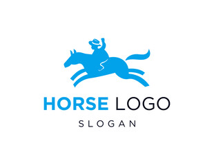 The logo design is about Horse and was created using the Corel Draw 2018 application with a white background.