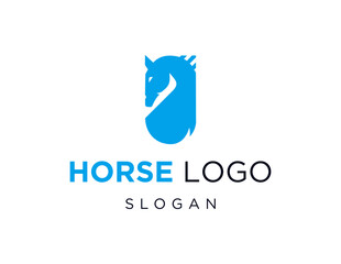 The logo design is about Horse and was created using the Corel Draw 2018 application with a white background.