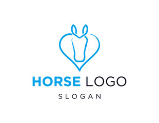 The logo design is about Horse and was created using the Corel Draw 2018 application with a white background.