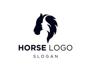 The logo design is about Horse and was created using the Corel Draw 2018 application with a white background.