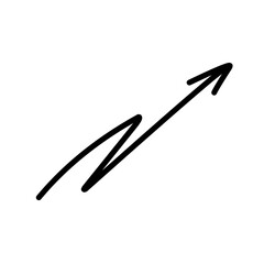 Hand drawn arrow vector