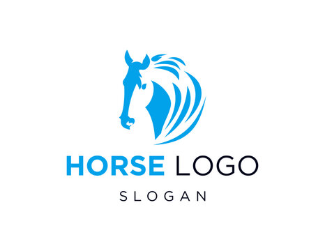 The logo design is about Horse and was created using the Corel Draw 2018 application with a white background.
