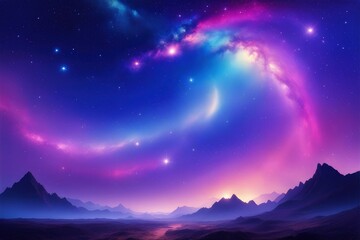 Astonishing vibrant galaxy backdrop