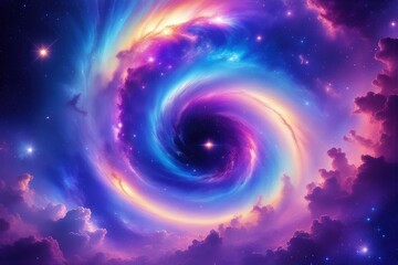 Obraz premium Mesmerizing rainbow galaxy design