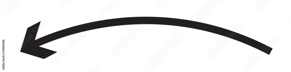 Poster black long arrow vector icon. black horizontal double arrow. replaceable vector design.,eps10
