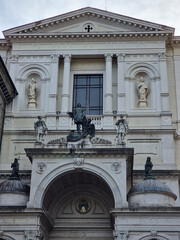 detail of the facade of basilica
