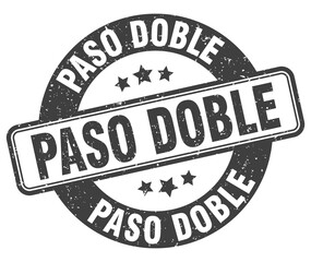 paso doble stamp. paso doble label. round grunge sign