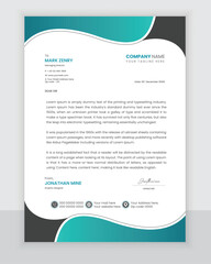 Modern corporate letterhead design, and Professional business cover letter template in a4 print paper