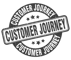customer journey stamp. customer journey label. round grunge sign