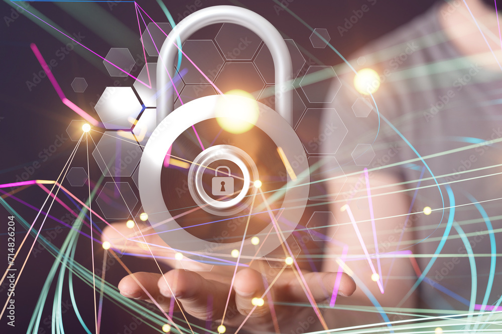 Aufkleber Cybersecurity of digital network systems with computer security enginee